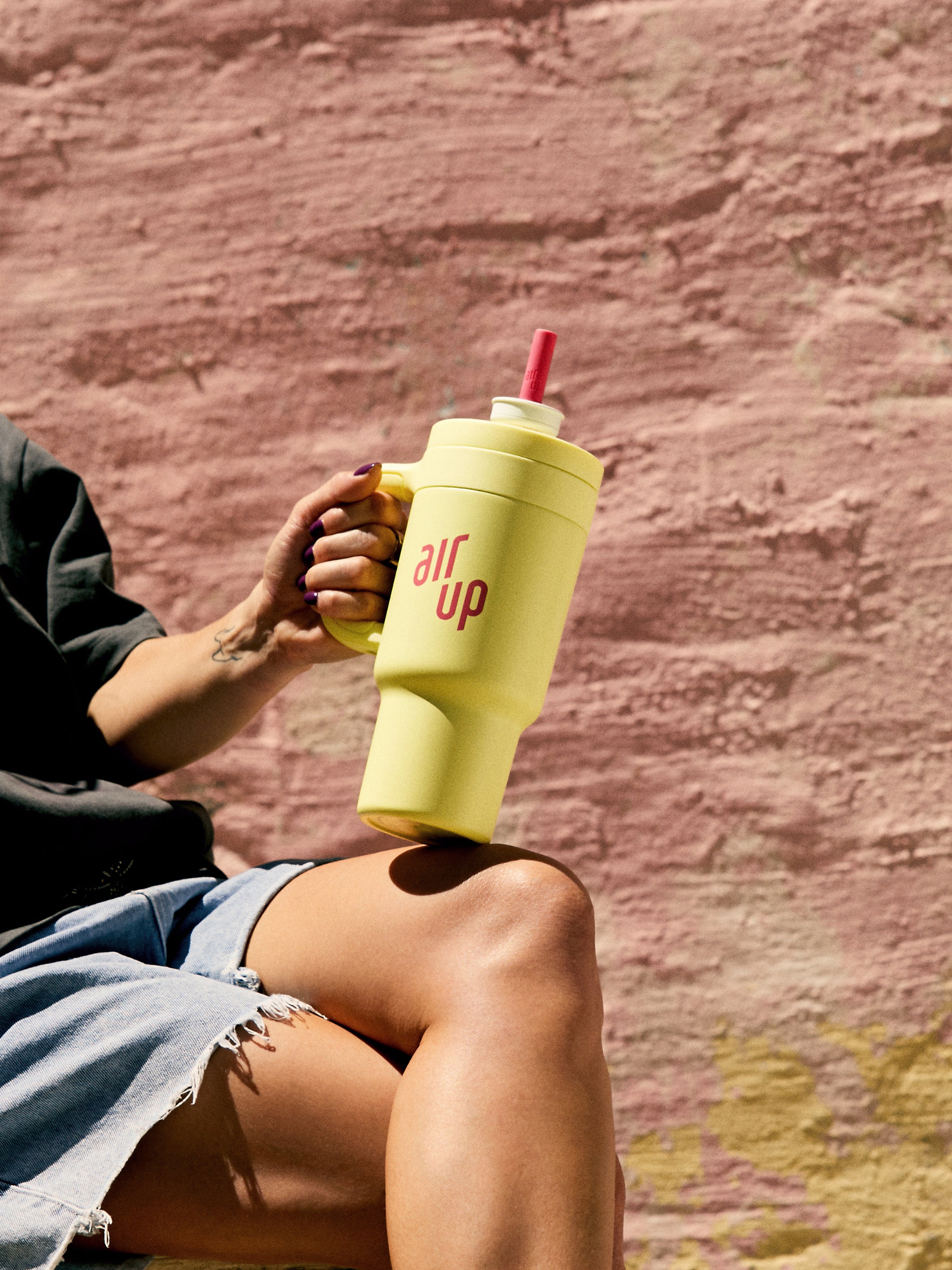 Bottle - Tumbler with handle 890ml - Buttercup-Pink - 150000319