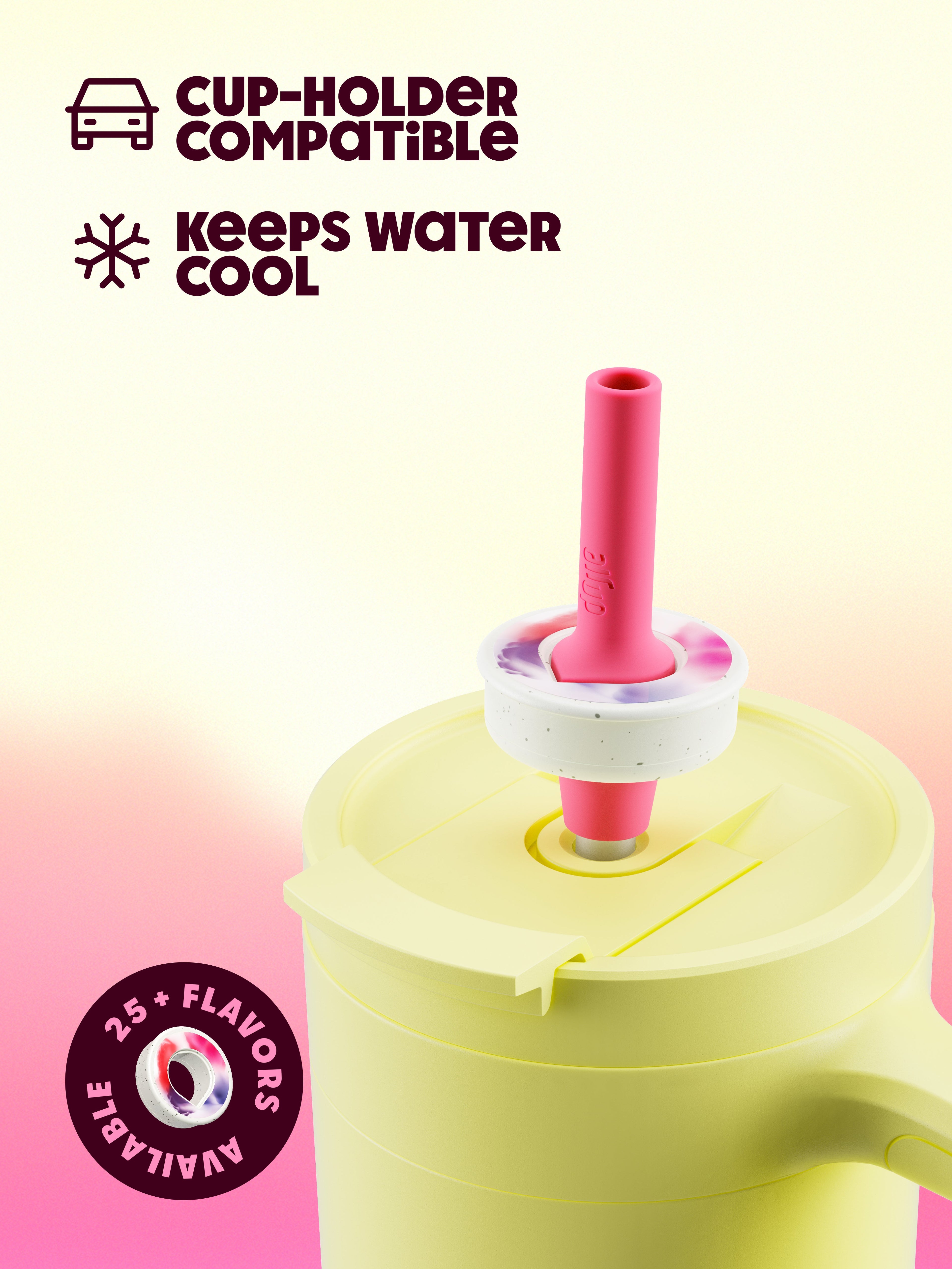 Bottle - Tumbler with handle 890ml - Buttercup-Pink - 150000319