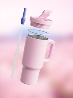 Tumbler with handle 890ml - Pink Indigo - 150000317